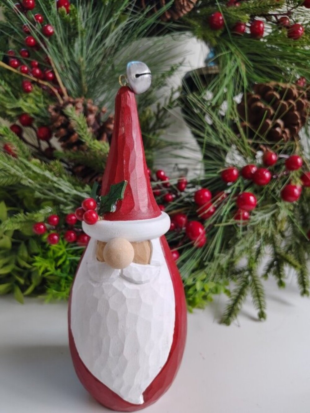 Scandinavian Tomte Nisse Santa Figurine 9.5" Nordic Christmas Decor NWOT